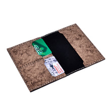 Load image into Gallery viewer, Floral Accented Brown 100% Suede Passport Holder - Emblem of Journey | NOVICA