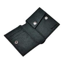 Load image into Gallery viewer, Dark Grey 100% Suede Wallet with Ancient Pictograph Details - Fortunate Heritage | NOVICA