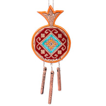 Load image into Gallery viewer, Traditional Red and Yellow Ceramic Pomegranate Wall Decor - Artsakh Amulet | NOVICA