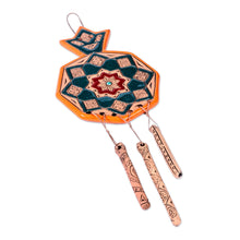 Load image into Gallery viewer, Traditional Teal and Yellow Ceramic Pomegranate Wall Decor - Starry Amulet | NOVICA