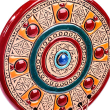 Load image into Gallery viewer, Hand-Painted Red and Teal Pomegranate Daghdhan Wall Decor - Passionate Luck | NOVICA