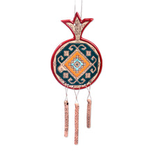 Load image into Gallery viewer, Traditional Red and Teal Ceramic Pomegranate Wall Decor - Artsakh Fortune | NOVICA