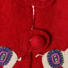 Load image into Gallery viewer, Handmade Elephant-Themed Red and Green Wool Felt Tree Skirt - Christmas Giants | NOVICA