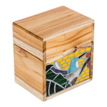 Load image into Gallery viewer, Handmade Hummingbird Mosaic Decorative Box in Vibrant Hues - Majestic Secrets | NOVICA