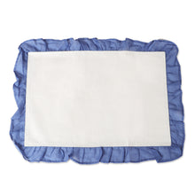 Load image into Gallery viewer, Blue and White Table Runner and Placemat Set (7 pieces) - Classic Steel Blue | NOVICA