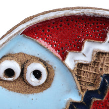 Load image into Gallery viewer, Hand-Painted Fish Ceramic Magnet with Armenian Motifs - Friendly Fish | NOVICA