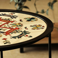 Load image into Gallery viewer, Classic-Themed Geometric-Patterned Ceramic Coffee Table - Delight at the Palace | NOVICA