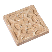 Load image into Gallery viewer, Hand-Carved Traditional Square Felsite Stone Magnet - Universal Bonds | NOVICA