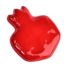 Load image into Gallery viewer, Armenian Hand-Painted Red Pomegranate Ceramic Magnet - Red Pomegranate | NOVICA