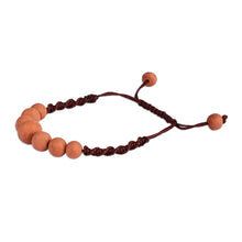 Load image into Gallery viewer, Terracotta Beaded Macrame Pendant Bracelet from Armenia - Natural Spell | NOVICA