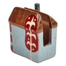 Load image into Gallery viewer, Handcrafted House-Themed Ceramic Napkin Holder from Armenia - Visions of Home | NOVICA