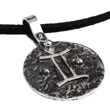 Load image into Gallery viewer, Sterling Silver Gemini Pendant Necklace with Adjustable Cord - Gorgeous Gemini | NOVICA