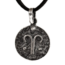 Load image into Gallery viewer, Sterling Silver Aries Pendant Necklace with Adjustable Cord - Amazing Aries | NOVICA