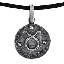 Load image into Gallery viewer, Sterling Silver Taurus Pendant Necklace with Adjustable Cord - Terrific Taurus | NOVICA