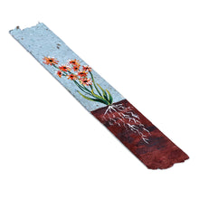 Load image into Gallery viewer, Hand-Painted Nature-Themed Recycled Paper Bookmark - Blossoming Glow | NOVICA