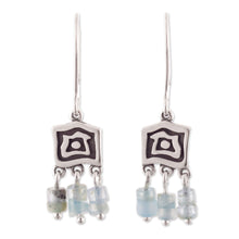 Load image into Gallery viewer, Cultural Sterling Silver and Opal Chandelier Earrings - Qayacpuma Signs | NOVICA