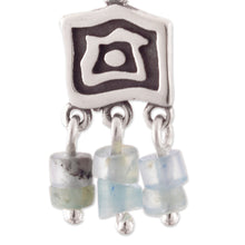 Load image into Gallery viewer, Cultural Sterling Silver and Opal Chandelier Earrings - Qayacpuma Signs | NOVICA