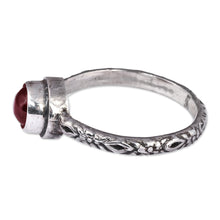 Load image into Gallery viewer, Sterling Silver and Natural Garnet Single Stone Ring - Imperial Passion | NOVICA