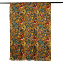 Load image into Gallery viewer, Floral Wool and Silk Blend Shawl in a Honey Base Hue - Blooming Sunshine | NOVICA