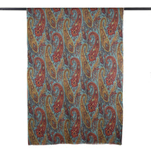 Load image into Gallery viewer, Paisley-Patterned Jade Wool and Silk Blend Shawl from India - Paisley Serenity | NOVICA