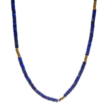 Load image into Gallery viewer, Lapis Lazuli Hematite Beaded Strand Necklace from Thailand - Blue Glam | NOVICA