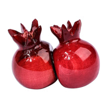 Load image into Gallery viewer, Pomegranate-Shaped Red Lindon Tree Wood Magnets (Pair) - Tiny Passion | NOVICA