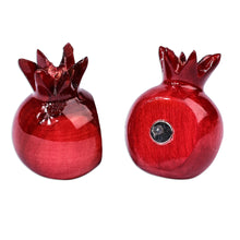 Load image into Gallery viewer, Pomegranate-Shaped Red Lindon Tree Wood Magnets (Pair) - Tiny Passion | NOVICA