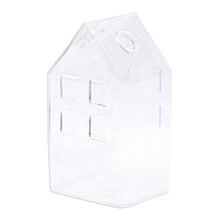 Load image into Gallery viewer, Handcrafted House-Shaped Glass Decorative Vase (Large) - Crystal Home | NOVICA