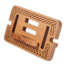 Load image into Gallery viewer, Traditional Handcrafted Beechwood Phone Holder - Ancestor's Blessing | NOVICA