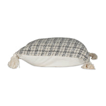 Load image into Gallery viewer, Pair of Tattersall Ivory Cotton Blend Cushion Covers - Ivory Appeal | NOVICA