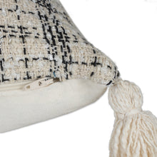 Load image into Gallery viewer, Pair of Tattersall Ivory Cotton Blend Cushion Covers - Ivory Appeal | NOVICA