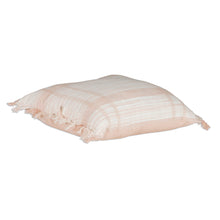 Load image into Gallery viewer, Peach and Vanilla Fringed Cotton Cushion Covers (Pair) - Passionate Peach | NOVICA