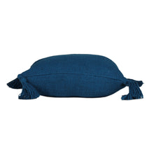 Load image into Gallery viewer, Pair of Peacock-Toned Cotton Cushion Covers with Tassels - Peacock Tassels | NOVICA