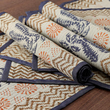 Load image into Gallery viewer, Azure and Ivory Table Runner and Placemats (7 Pieces) - Azure Palace | NOVICA