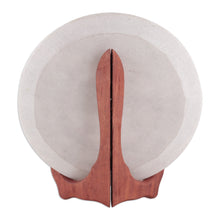 Load image into Gallery viewer, Traditional Floral and Leafy Marble Decorative Plate - Blooming Celebration | NOVICA