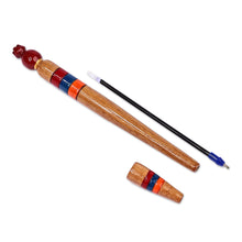 Load image into Gallery viewer, Pomegranate-Themed Classic Painted Beech Wood Pen - Pomegranate Words | NOVICA