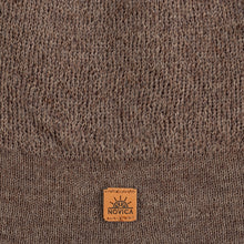 Load image into Gallery viewer, Unisex Soft Alpaca Blend Knit Hat in Sepia Brown - Sepia Minds | NOVICA