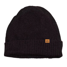 Load image into Gallery viewer, Alpaca and Wool Blend Knit Beanie Hat in Onyx Black - Dark Age | NOVICA