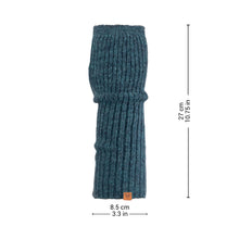 Load image into Gallery viewer, Knit Alpaca and Wool Blend Fingerless Mitts in Peacock Green - Peacock Epoch | NOVICA