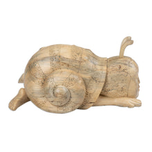 Load image into Gallery viewer, Whimsical Wood Sculpture of a Snail Man Hand-Carved in Bali - Relaxed Snail Man | NOVICA