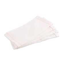 Load image into Gallery viewer, 4 Handwoven Cotton Mini Dish Towels with Stitched Accents - Cheerful Flavors | NOVICA