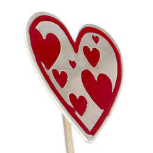 Load image into Gallery viewer, Heart-Shaped Zamac Metal and Red Resin Keychain - Passion Everyday | NOVICA