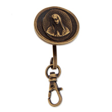 Load image into Gallery viewer, Antique-Finished Our Lady of Guadalupe Zamac Metal Keychain - Guadalupe's Loyalty | NOVICA