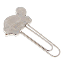 Load image into Gallery viewer, Polished and Oxidized Zamac Metal Turtle Clip Bookmark - Literary Carapace | NOVICA