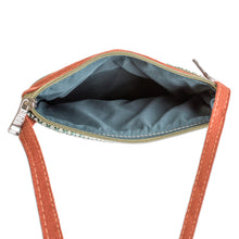 Load image into Gallery viewer, Faux Leather-Accented Cotton Sling Bag in Forest Green Hues - Forest Beauty | NOVICA
