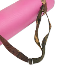 Load image into Gallery viewer, Jumputan Batik-Themed Adjustable Cotton Yoga Mat Carrier - Java's Calm | NOVICA