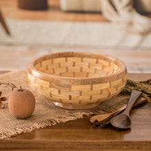 Load image into Gallery viewer, Eco-Friendly Reclaimed Wood Salad Bowl and Two Spoon Set - Exquisite Delights | NOVICA