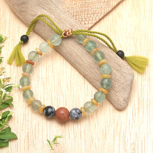 Load image into Gallery viewer, Multi-Gemstone Beaded Yoga Bracelet with Adjustable Lenght - Eternal Tranquility | NOVICA