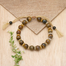 Load image into Gallery viewer, Bohemian Adjustable Multi-Gemstone Beaded Bracelet - Magical Waves | NOVICA