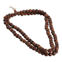 Load image into Gallery viewer, Handmade Bodhi Fig Wood and Resin Beaded Necklace from India - Memories of Siddhartha | NOVICA